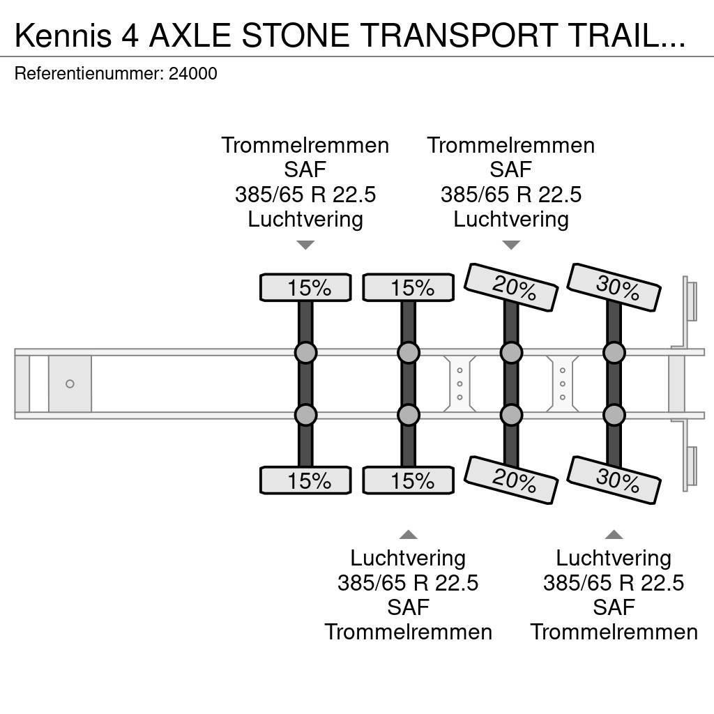 Kennis 4 AXLE STONE TRANSPORT TRAILER WITH KENNIS 11000-R Altri semirimorchi