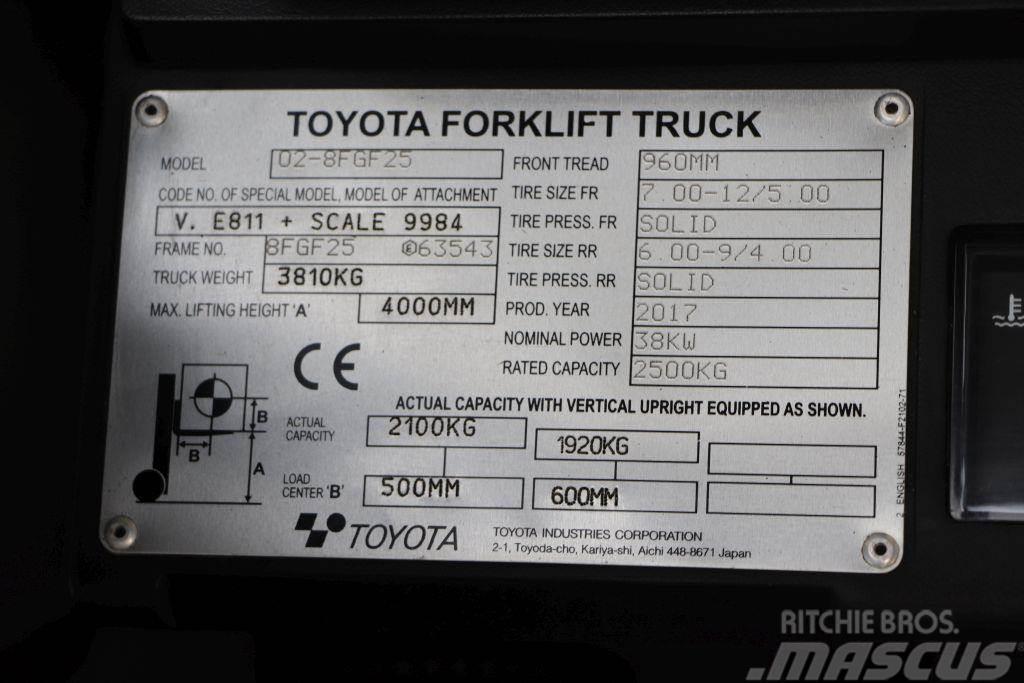 Toyota 02-8FGF25 Carrelli elevatori GPL