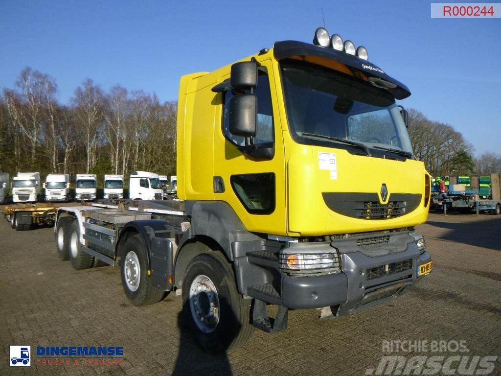 Renault Kerax 520.42 8x4 Euro 5 container hook Camion con gancio di sollevamento