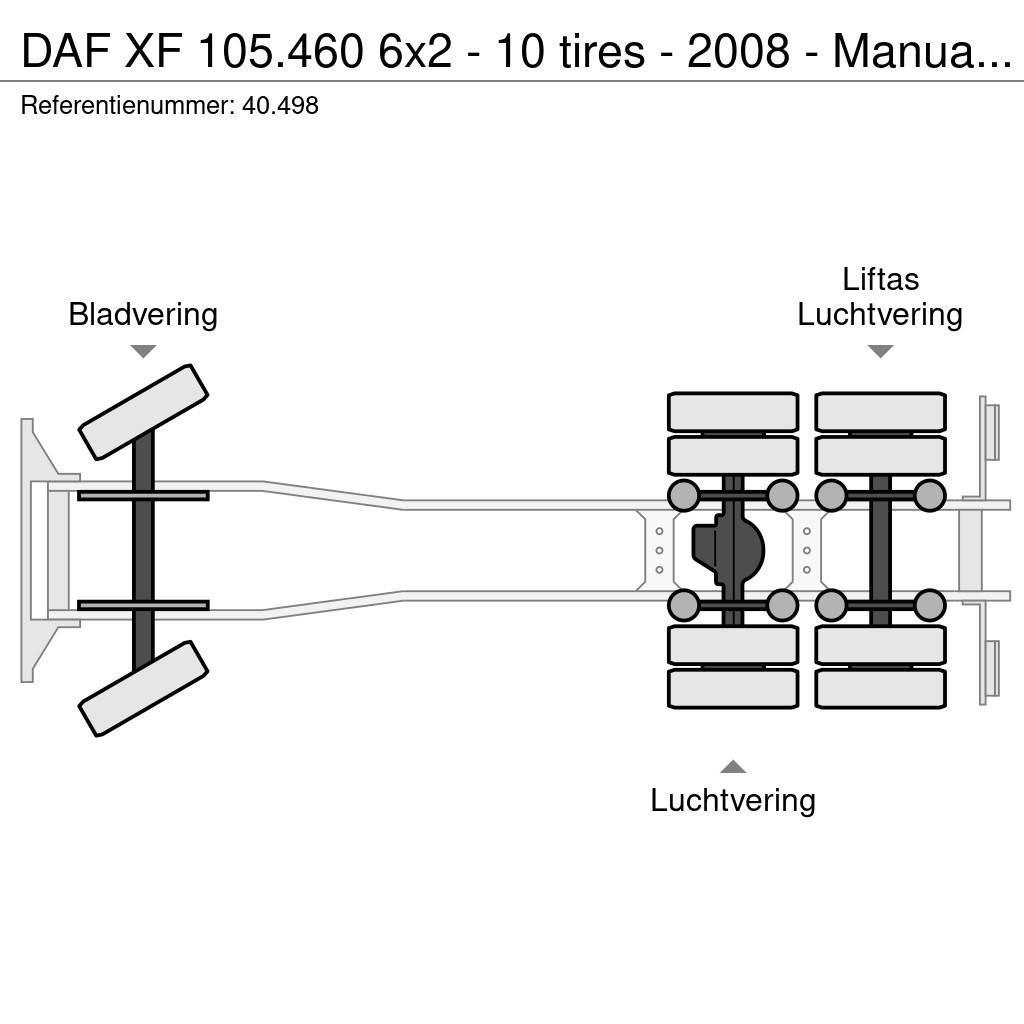 DAF XF 105.460 6x2 - 10 tires - 2008 - Manual ZF - Ret Autocabinati