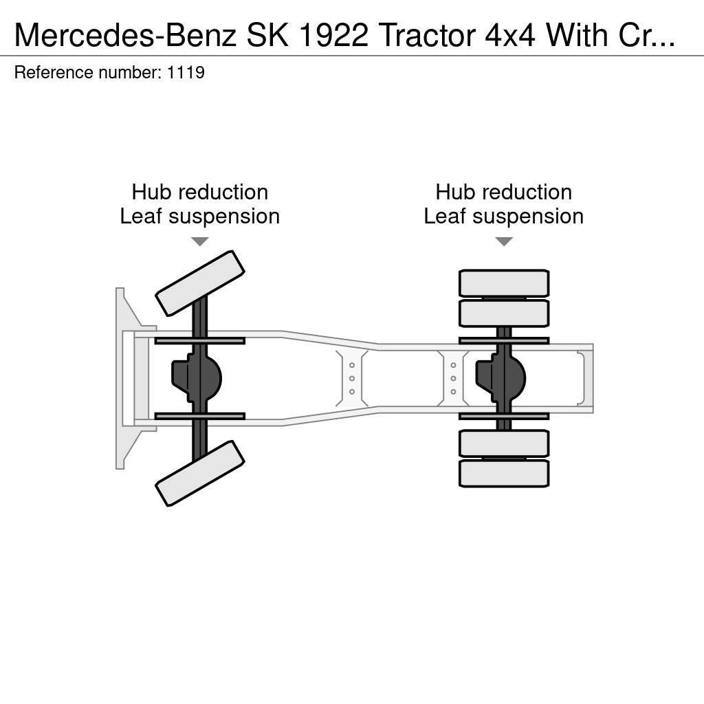 Mercedes-Benz SK 1922 Tractor 4x4 With Crane Full Spring V6 Big Motrici e Trattori Stradali