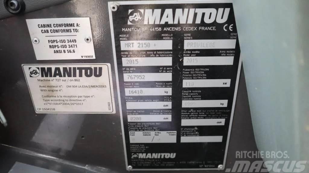 Manitou MRT 2150+ PRIVILEGE | FORKS | AIRCO Sollevatori telescopici
