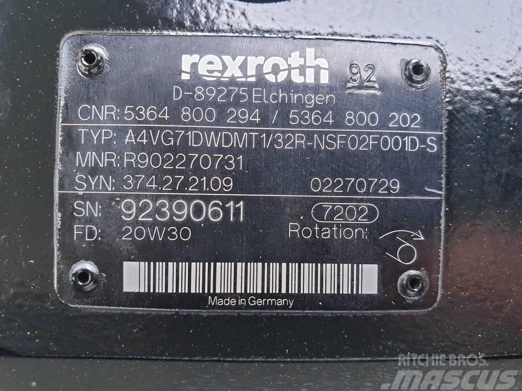 Rexroth Fuchs MHL360E Variable displ. pump 5364800202 Componenti idrauliche