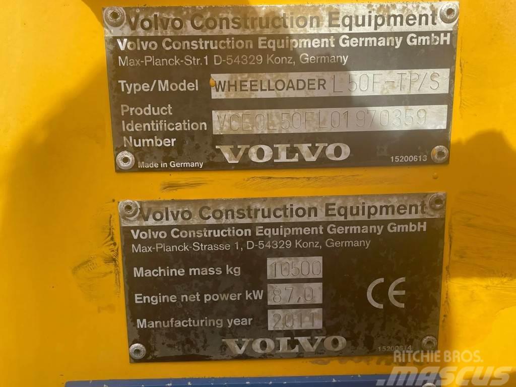 Volvo L50 F -TP/S | HYDRAULIC QUICK COUPLER | AIRCO Pale gommate
