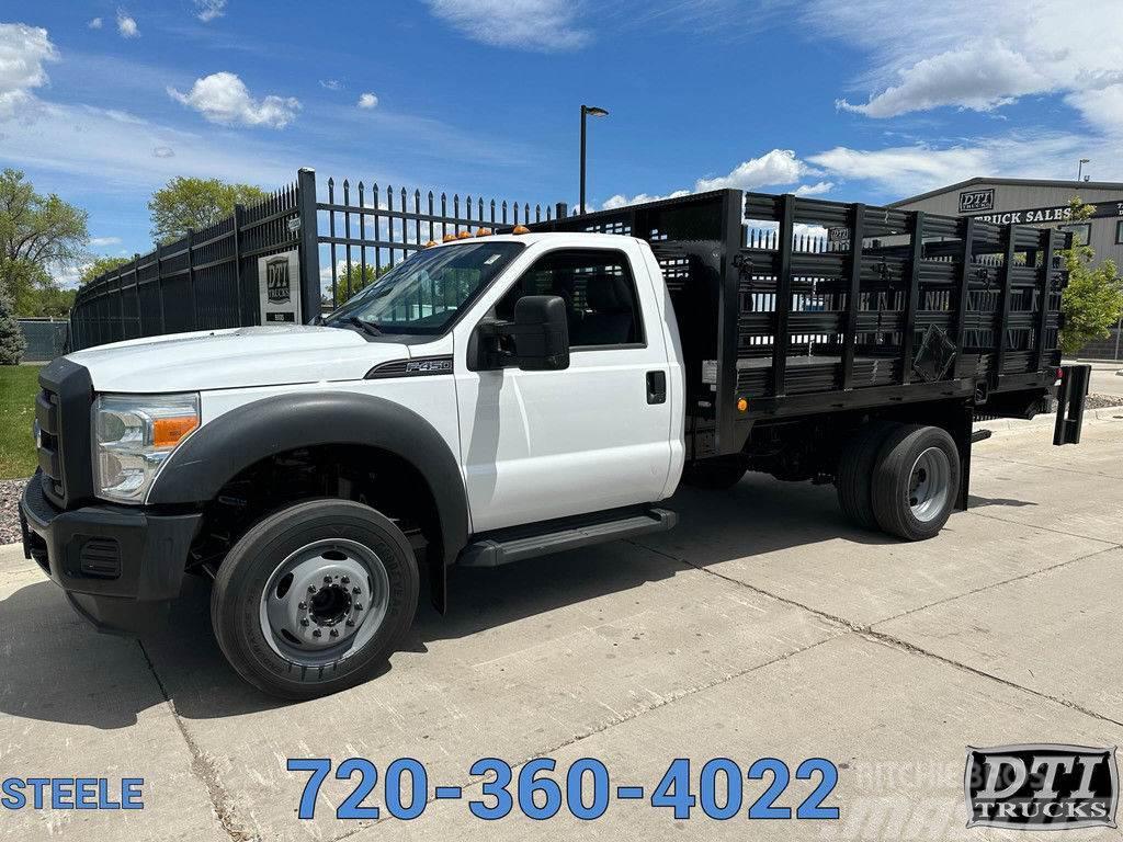 Ford F450 XL Super Duty 12ft Flatbed With 2,000lb Lift  Camion con sponde ribaltabili