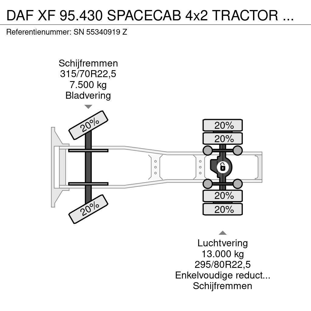 DAF XF 95.430 SPACECAB 4x2 TRACTOR UNIT (EURO 3 / ZF16 Motrici e Trattori Stradali
