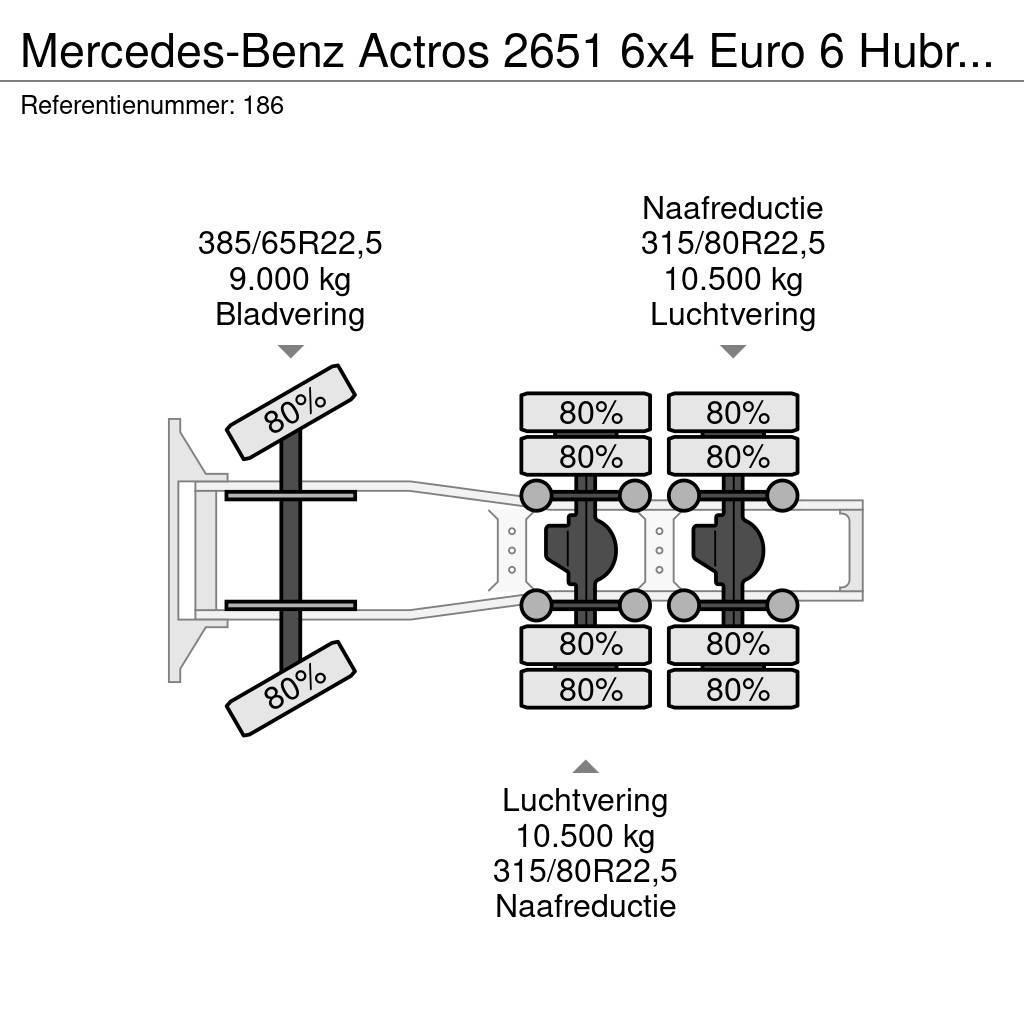 Mercedes-Benz Actros 2651 6x4 Euro 6 Hubreduction Retarder 120 T Motrici e Trattori Stradali