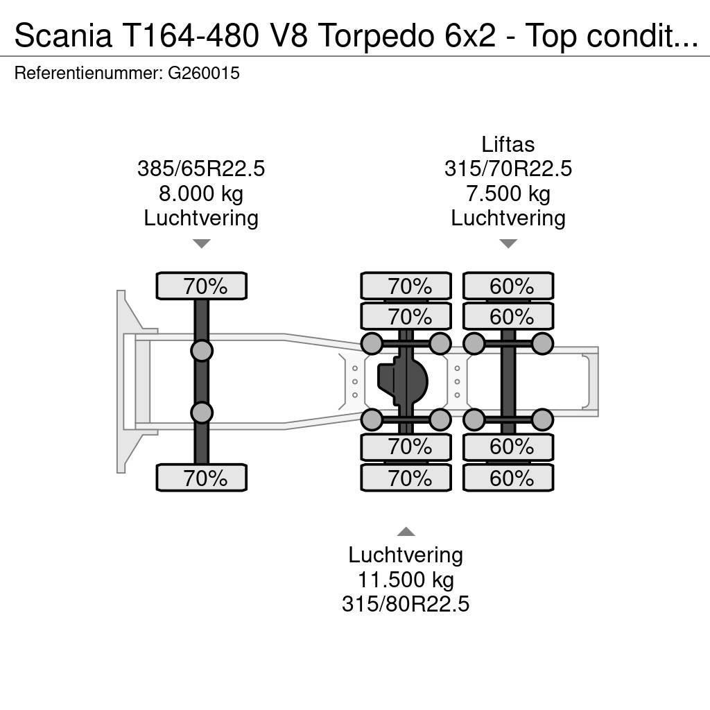 Scania T164-480 V8 Torpedo 6x2 - Top condition - Full spe Motrici e Trattori Stradali