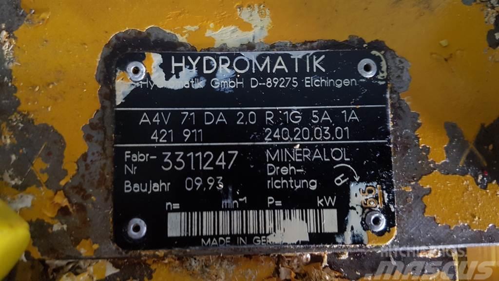 Ahlmann AZ9/AZ10-Hydromatik A4V71DA2.0R1G5A1A-Drive pump Componenti idrauliche