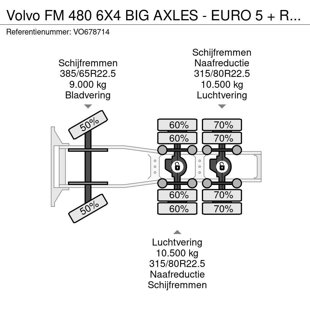 Volvo FM 480 6X4 BIG AXLES - EURO 5 + RETARDER Motrici e Trattori Stradali