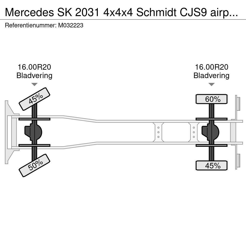 Mercedes-Benz SK 2031 4x4x4 Schmidt CJS9 airport sweeper snow pl Autocabinati