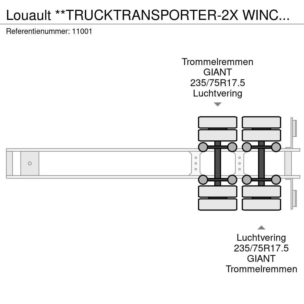  Louault **TRUCKTRANSPORTER-2X WINCH-TUV TILL 04-20 Low loader-semi-trailers