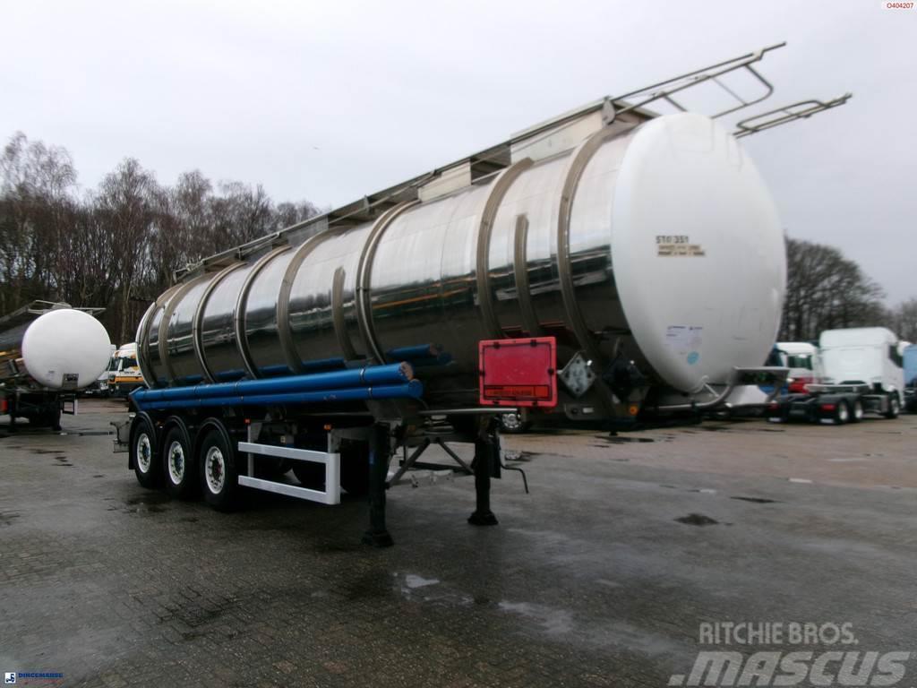  Clayton Chemical tank inox 37.5 m3 / 1 comp Semirimorchi cisterna