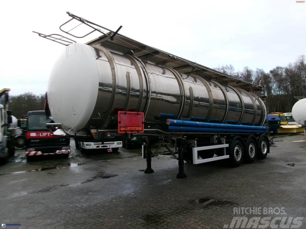  Clayton Chemical tank inox 37.5 m3 / 1 comp Semirimorchi cisterna