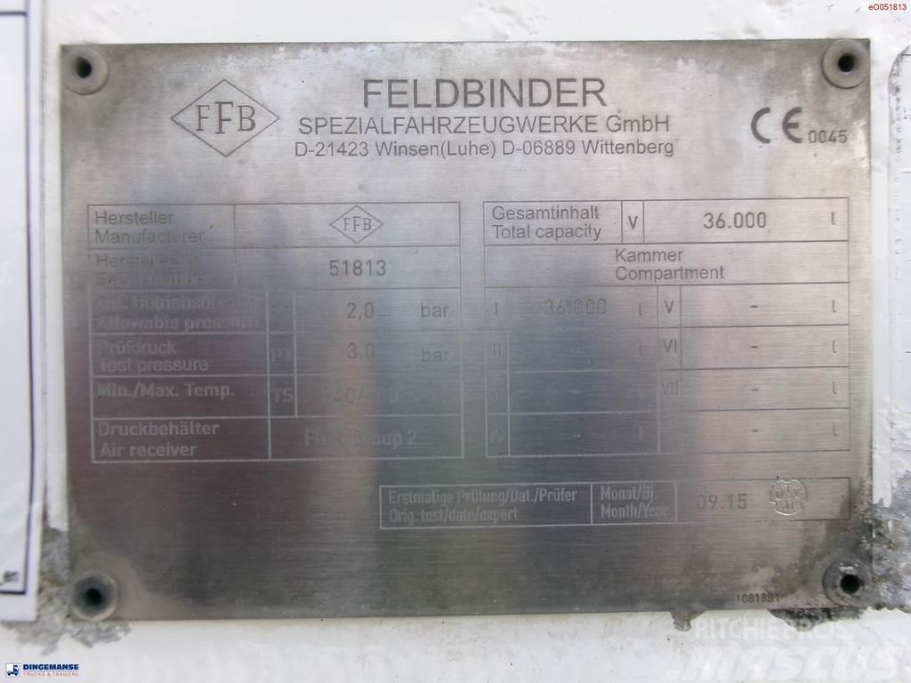 Feldbinder Powder tank alu 36 m3 / 1 comp Semirimorchi cisterna