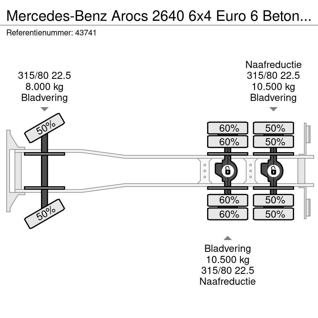 Mercedes-Benz Arocs 2640 6x4 Euro 6 Betonstar 37 meter Just 54.9 Autopompe per calcestruzzo