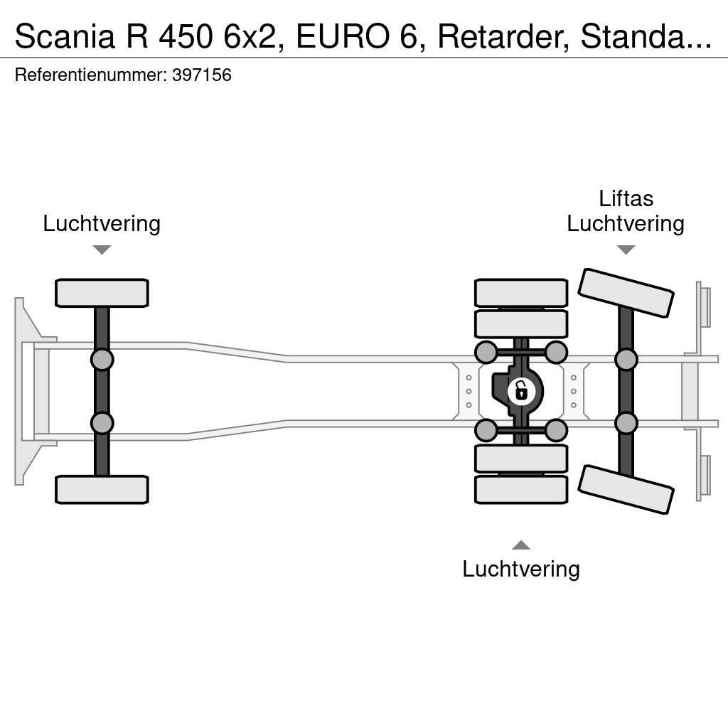 Scania R 450 6x2, EURO 6, Retarder, Standairco, Combi Motrici centinate