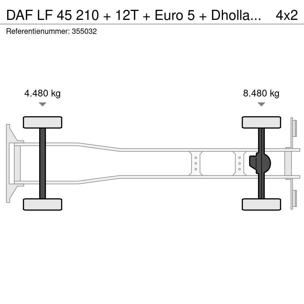 DAF LF 45 210 + 12T + Euro 5 + Dhollandia Lift Camion cassonati