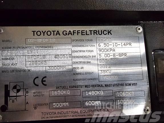 Toyota Tornero 02-8FDF18 Carrelli elevatori diesel