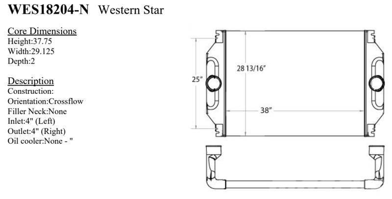 Western Star 4900 Series Radiatori