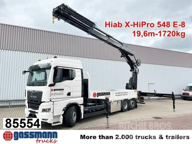 MAN TGX 26.510 6x2-4 LL, Heckkran Hiab X-HiPro 548 Camion con sponde ribaltabili
