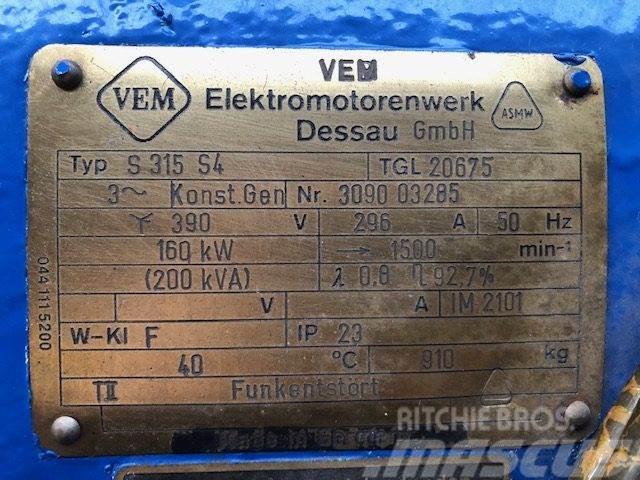  200 kVA VEM Type S315 S4 TGL20675 Generator Altri generatori
