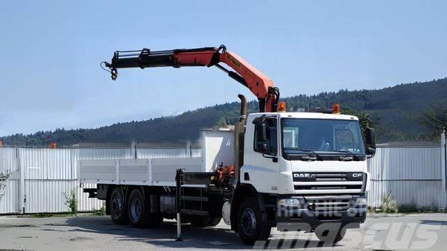 DAF CF 75.310 Pritsche 7,90 m + KRAN / 6x2! Crane trucks