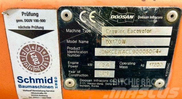 Doosan DX 170W Mobilbagger Escavatori gommati
