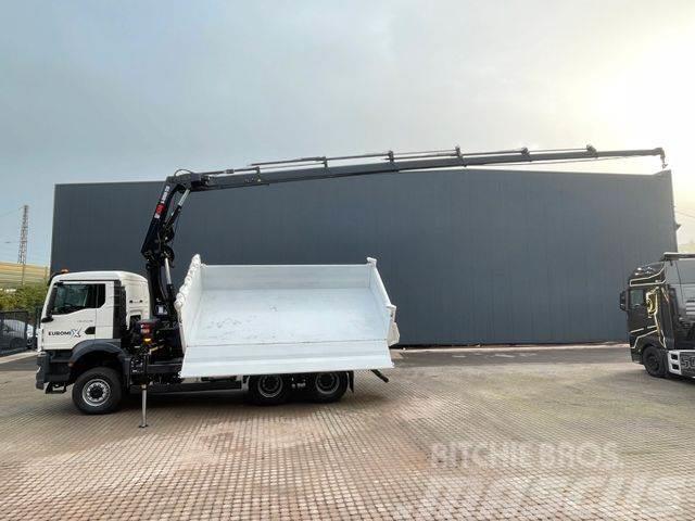 MAN TGS 33.440 6x6 /3-Seiten- Kipper / Kran HIAB 228 Camion ribaltabili