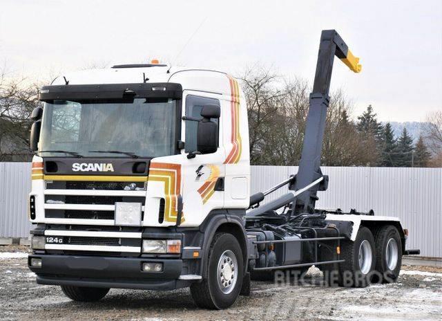 Scania R124 470 Abrollkipper *6x2* Top Zustand ! Camion con gancio di sollevamento