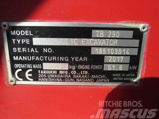 Takeuchi TB 290 Minibagger Powertilt+Löffel nur 2041,5h Miniescavatori