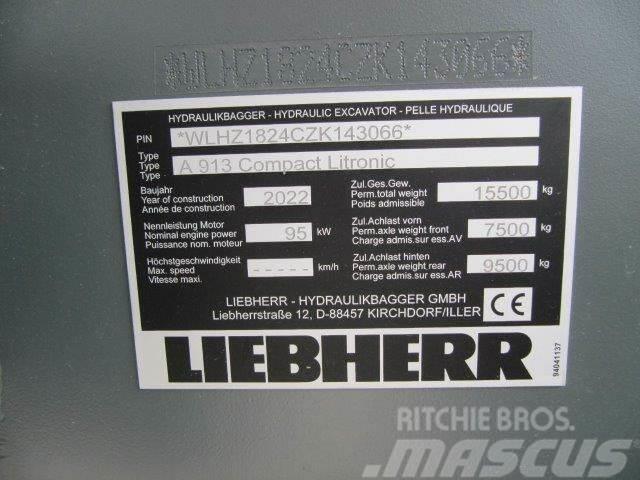 Liebherr A 913 Compact G6.0-D Escavatori gommati