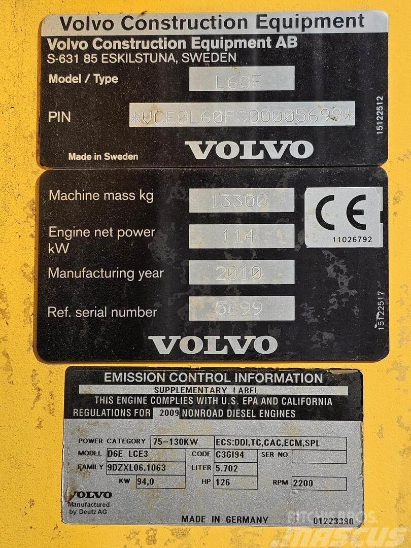 Volvo L60F Pale gommate