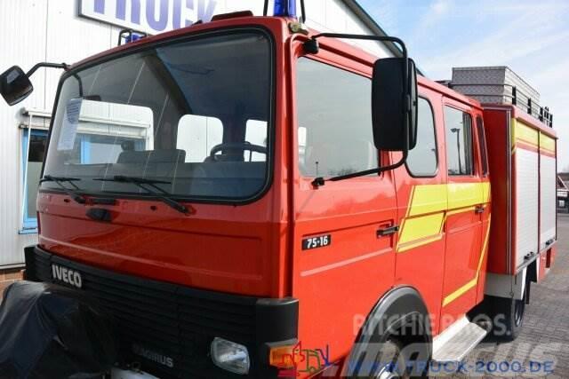 Iveco 75E16 A Mannschaft- Feuerwehr Löschpumpe SERVO Camion cassonati