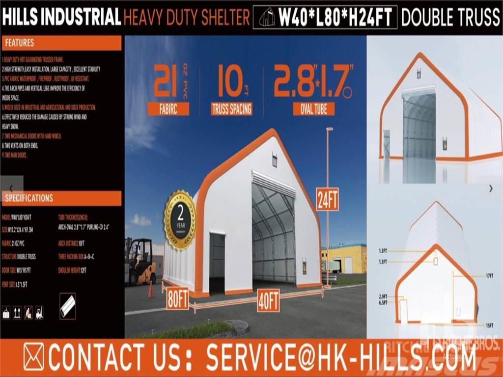  HILLS INDUSTRIAL 80 ft x 40 ft x 24 ft (Unused) Telai in acciaio