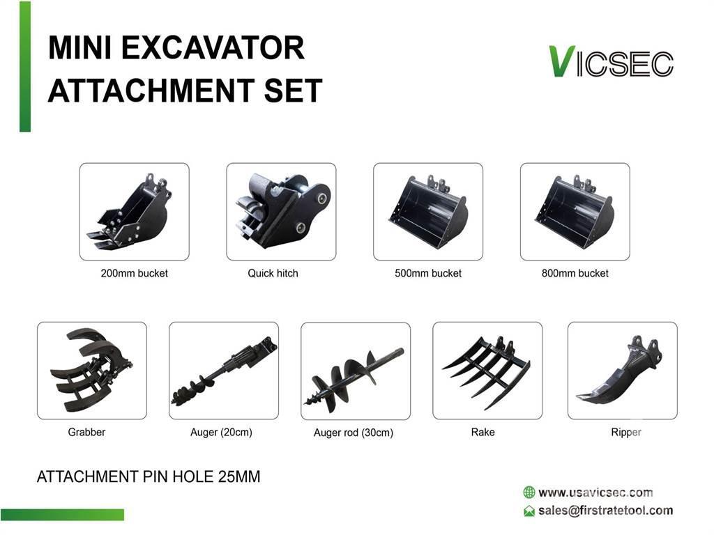  VICSEC Quantity of (9) Excavator Attac ... Altri componenti