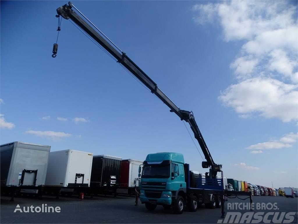DAF CF 85.460 Crane truck MKG HMK 401 8x4 Trasportatore per veicoli