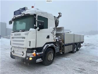 Scania R580 crane truck w/ 22 t/m HMF crane WATCH VIDEO