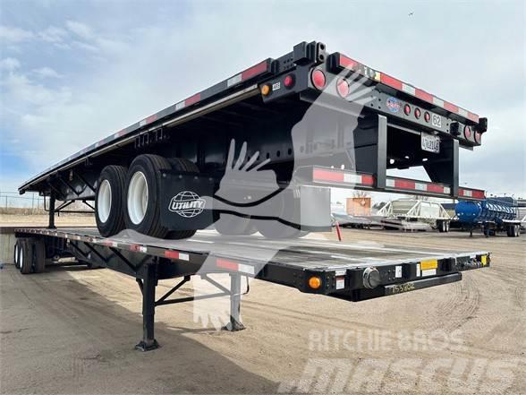 Utility 48' STEEL SPRING RIDE W SLIDER FLATBED, WOOD DECK, Semirimorchio a pianale
