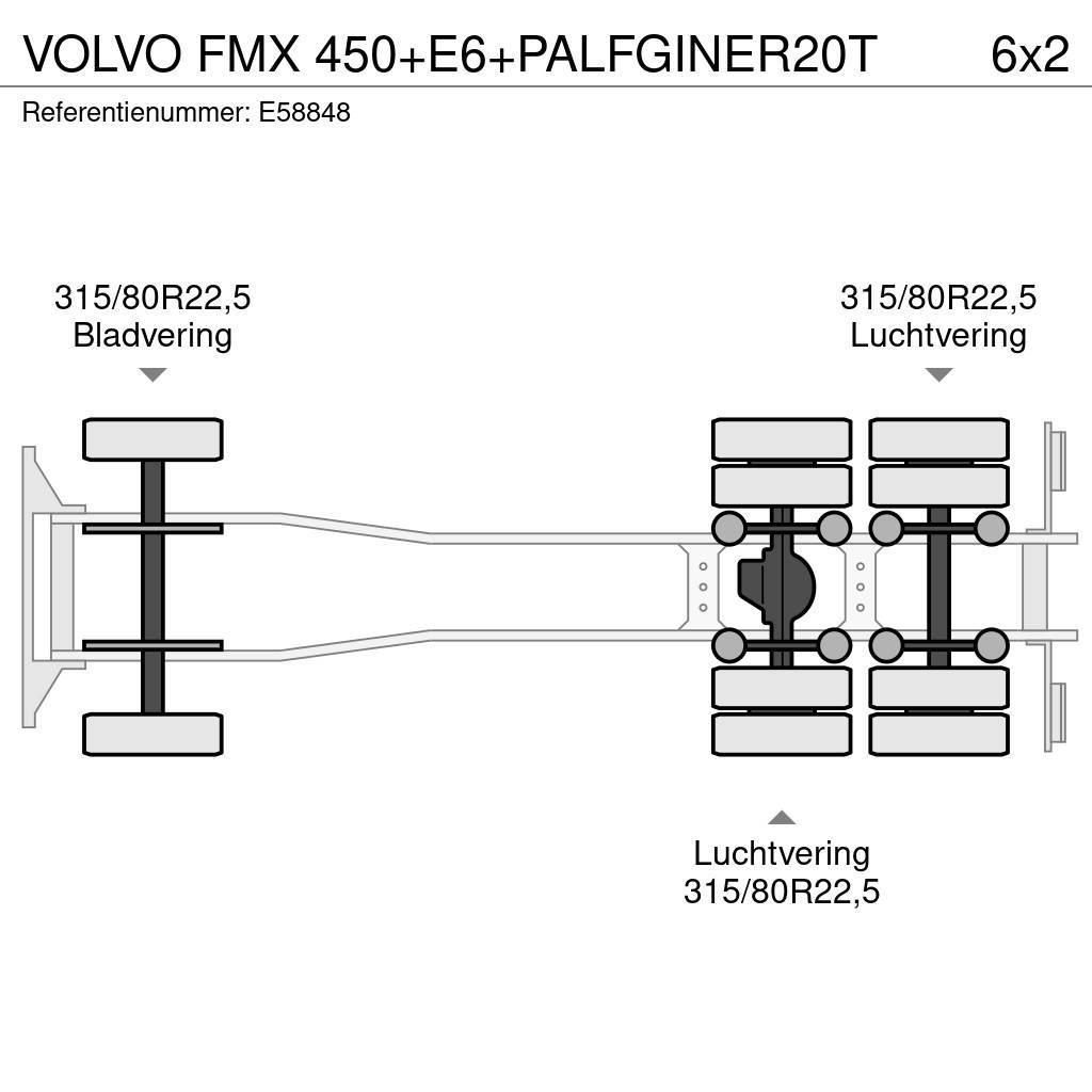 Volvo FMX 450+E6+PALFGINER20T Camion portacontainer
