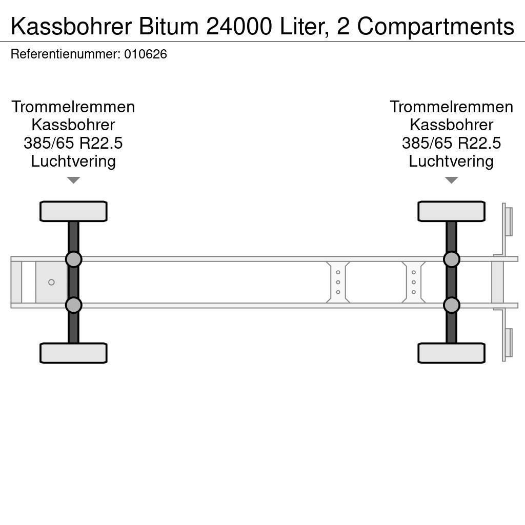 Kässbohrer Bitum 24000 Liter, 2 Compartments Semirimorchi cisterna