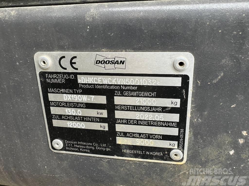 Doosan DX 190 W-7 Escavatori gommati