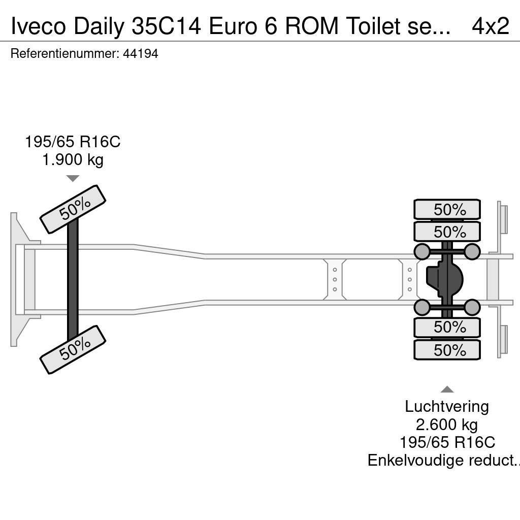 Iveco Daily 35C14 Euro 6 ROM Toilet servicewagen Camion autospurgo