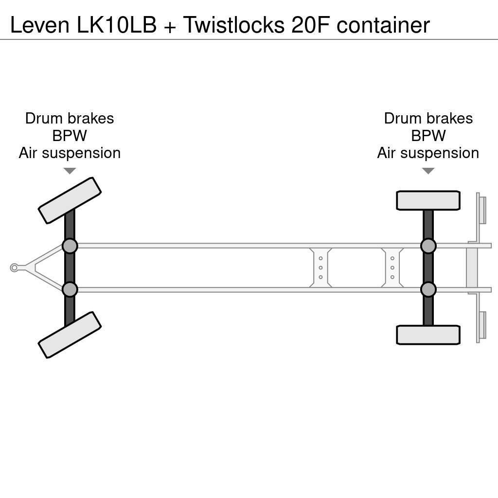  Leven LK10LB + Twistlocks 20F container Rimorchi con sponde ribaltabili