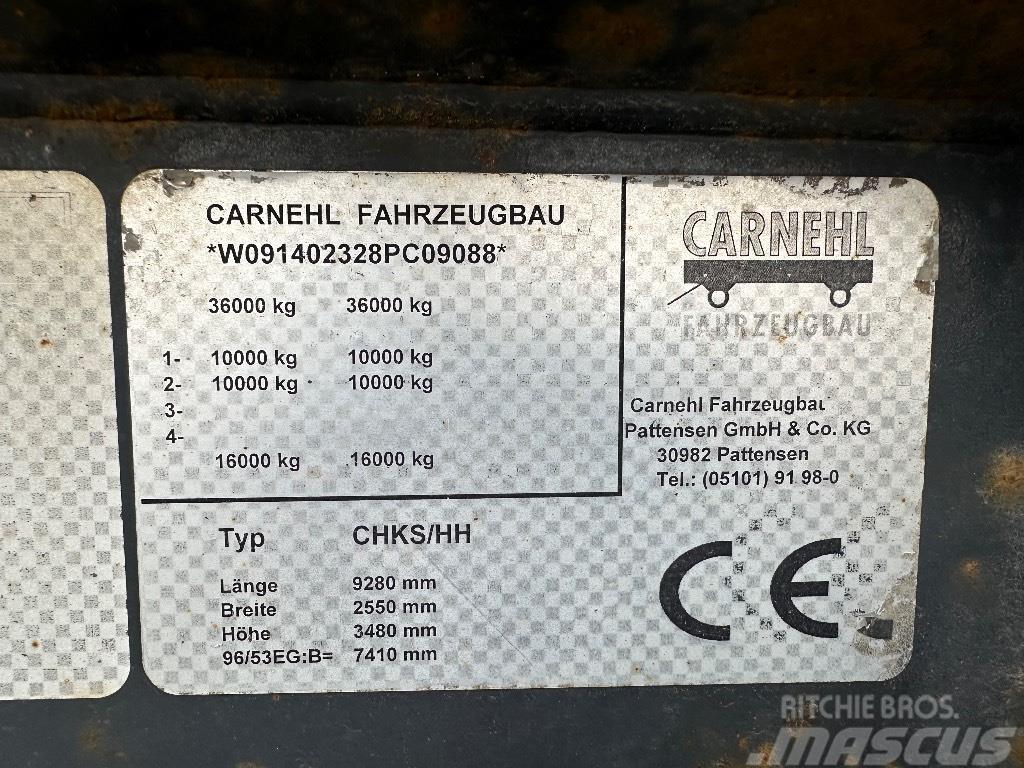 Carnehl 2 akselinen paripyörillä / hydrauliperälaudalla Semirimorchi a cassone ribaltabile