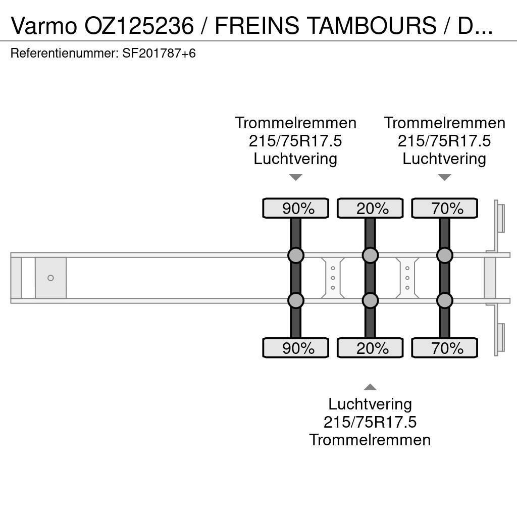 Varmo OZ125236 / FREINS TAMBOURS / DRUM BRAKES Semirimorchi Ribassati