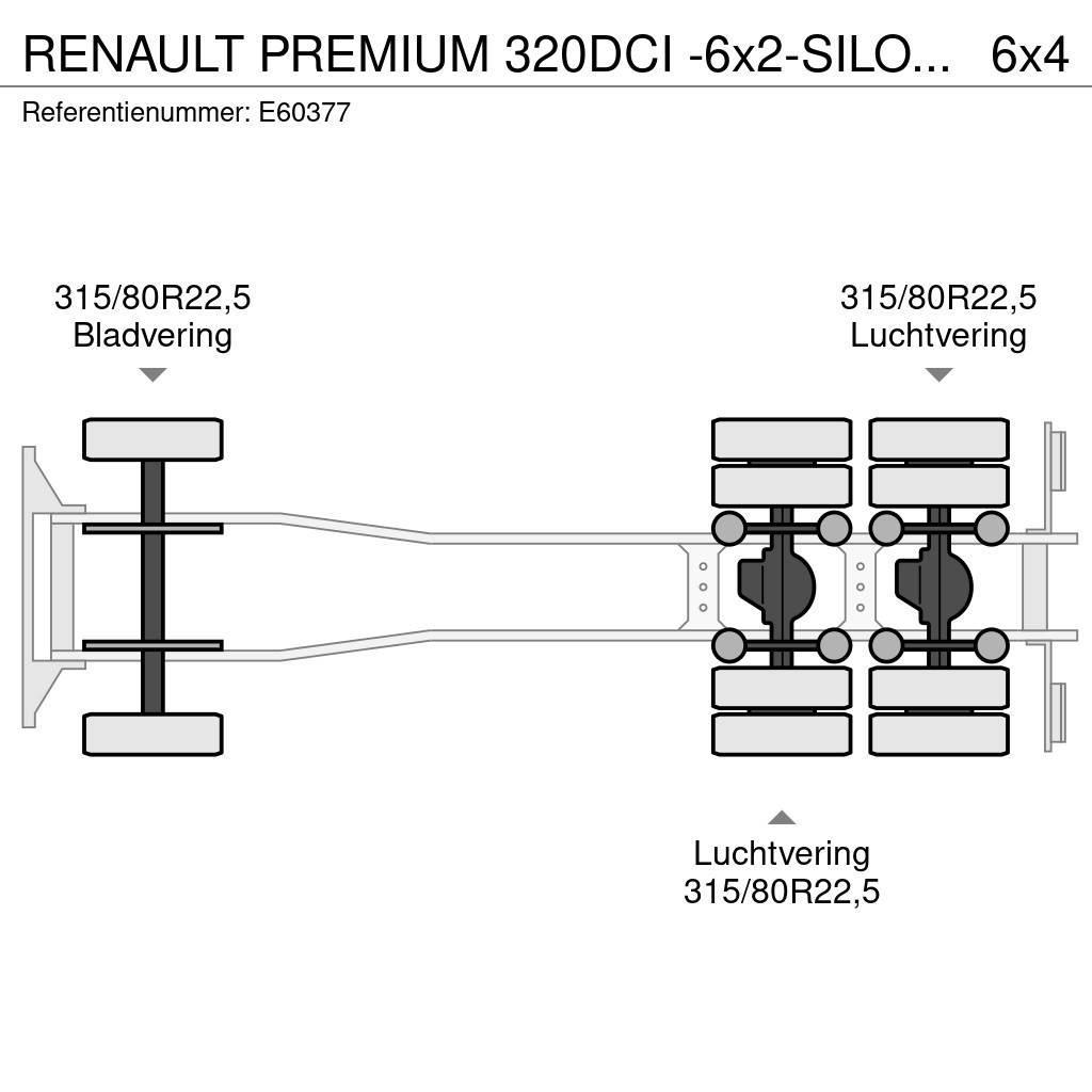 Renault PREMIUM 320DCI -6x2-SILO 7 COMP. Cisterna