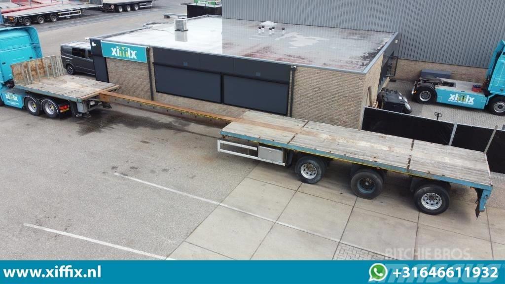 Floor 3-axle flat extendable trailer, 3x hydr. steering Semirimorchio a pianale