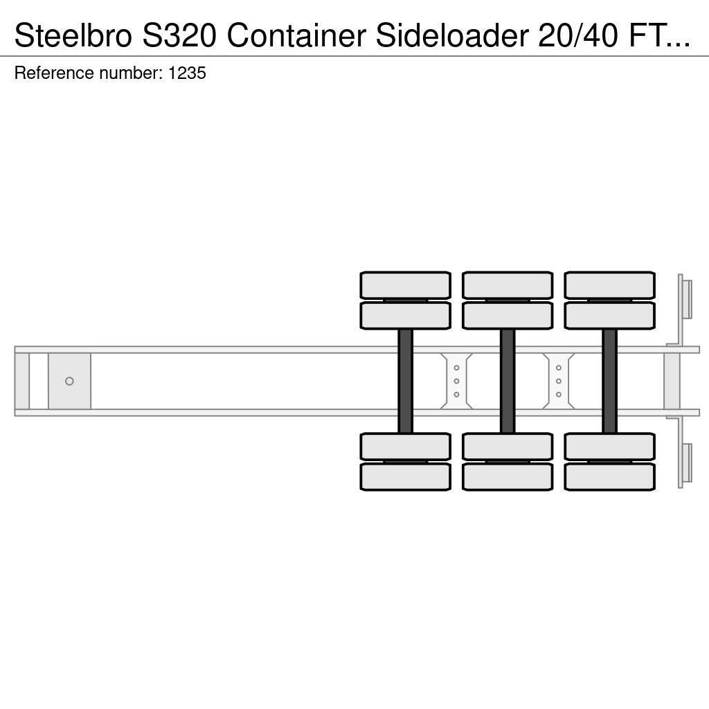 Steelbro S320 Container Sideloader 20/40 FT Remote 3 Axle 1 Semirimorchi portacontainer