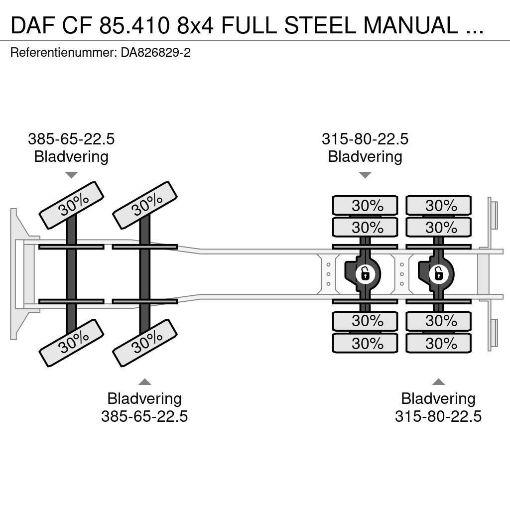 DAF CF 85.410 8x4 FULL STEEL MANUAL GEARBOX Camion ribaltabili